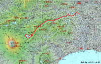 GPSのトラックログをワンダースワンで保存した走行軌跡プロットの参考地図