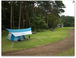 北上総合運動公園のキャンプサイト