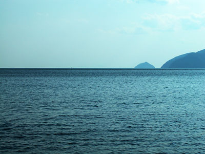 対岸が見えない琵琶湖